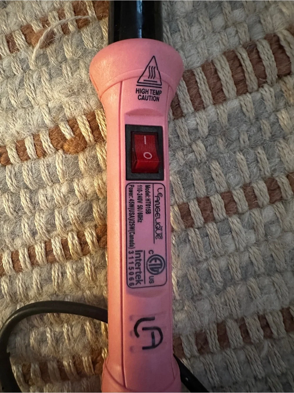 Le Angelique Ceramic Clipless Curling Iron